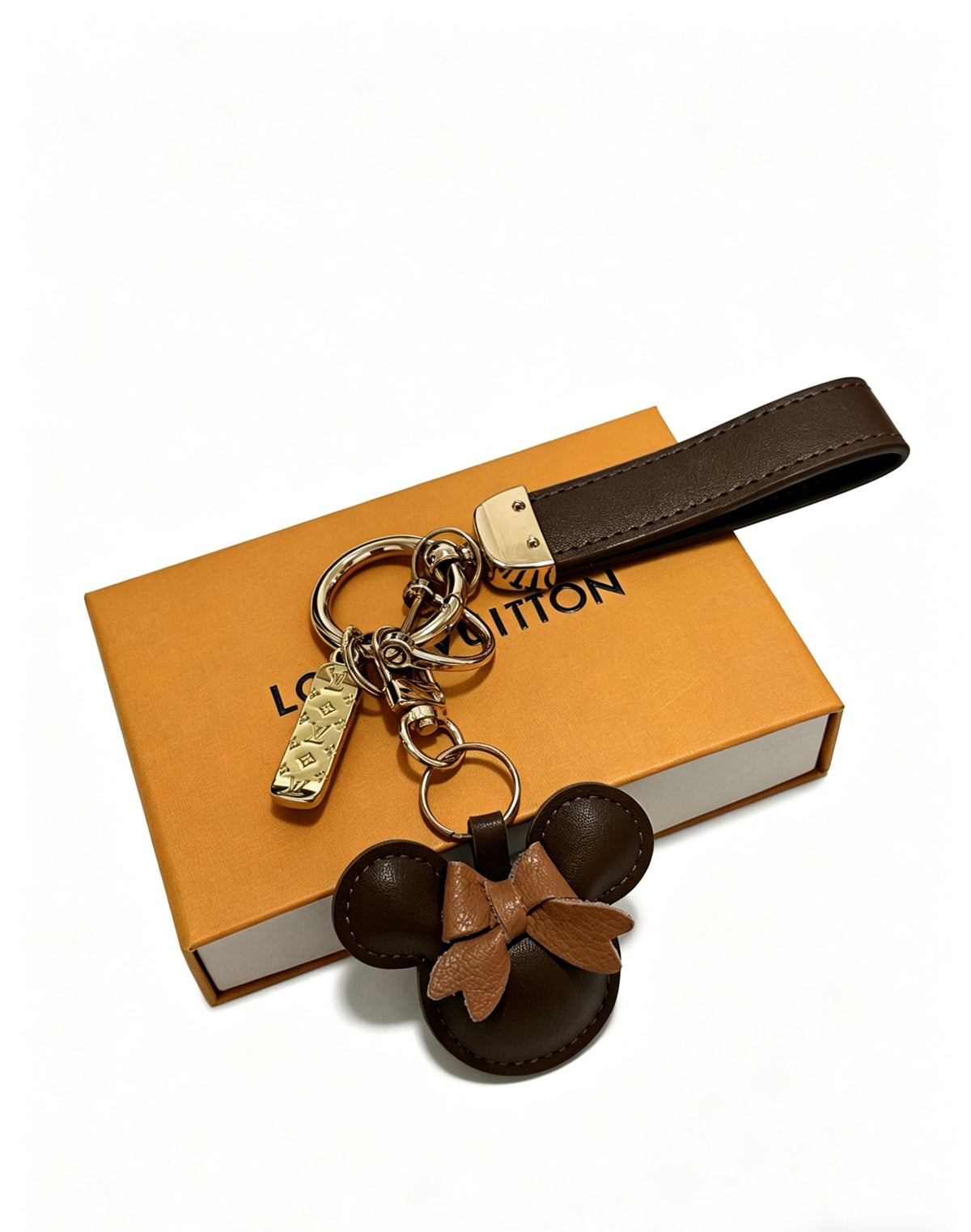 Louis Vuitton Brown Bear Keychain with Dark Strap - album image 2