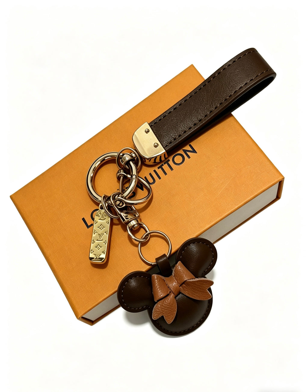 Louis Vuitton Brown Bear Keychain with Dark Strap - album image 1