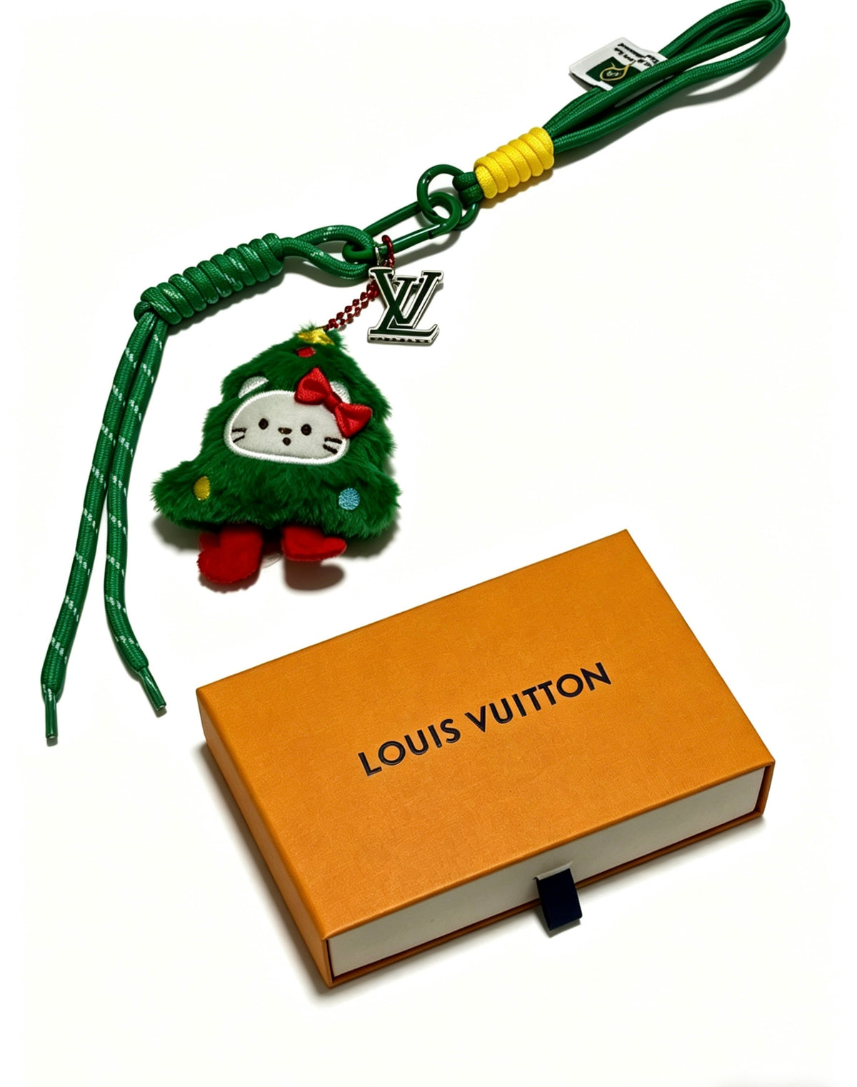 Louis Vuitton Green Strap Keychain with Red and Green Character - album image 3