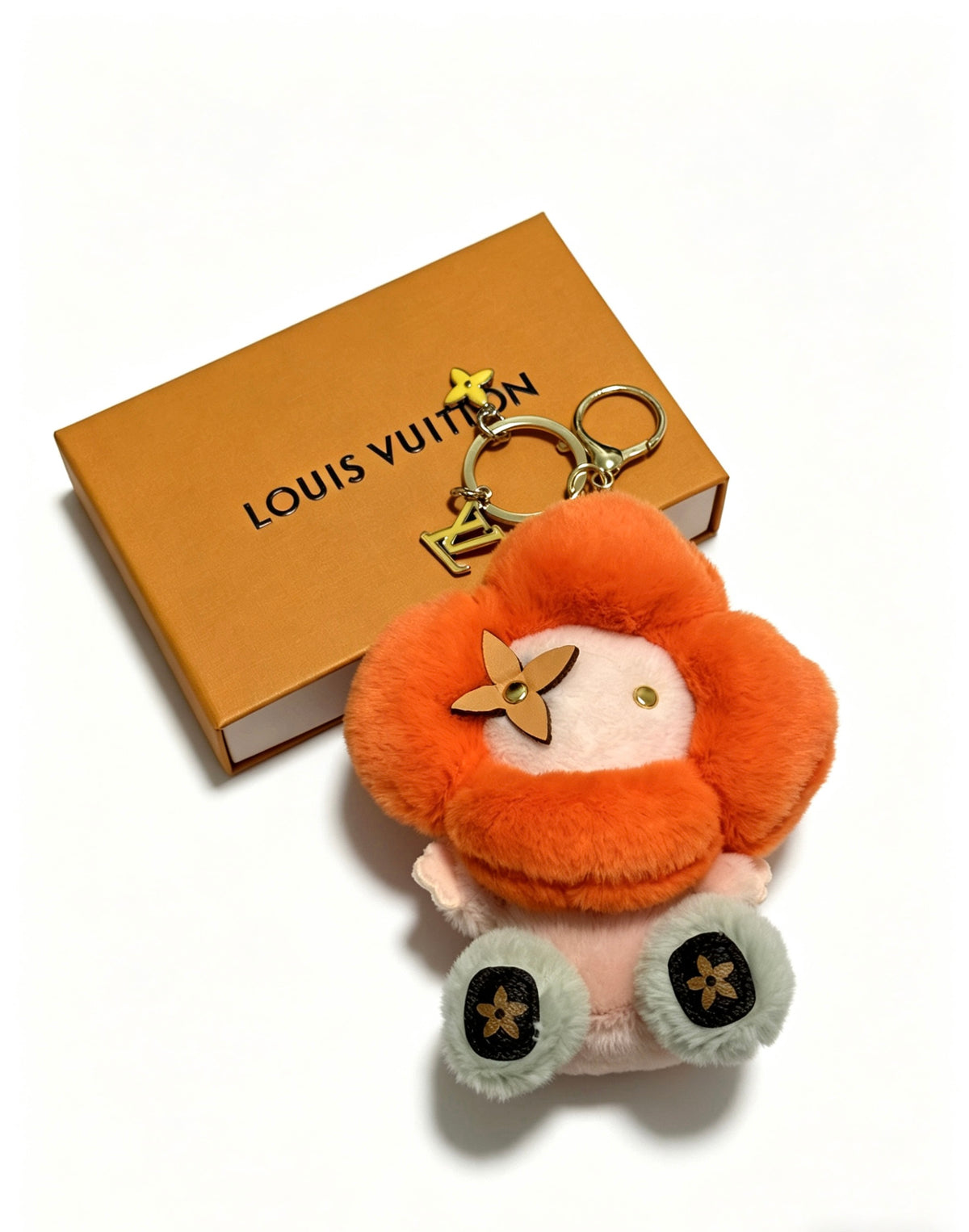 Louis Vuitton Orange Flower Plush Character Bag Charm - album image 1