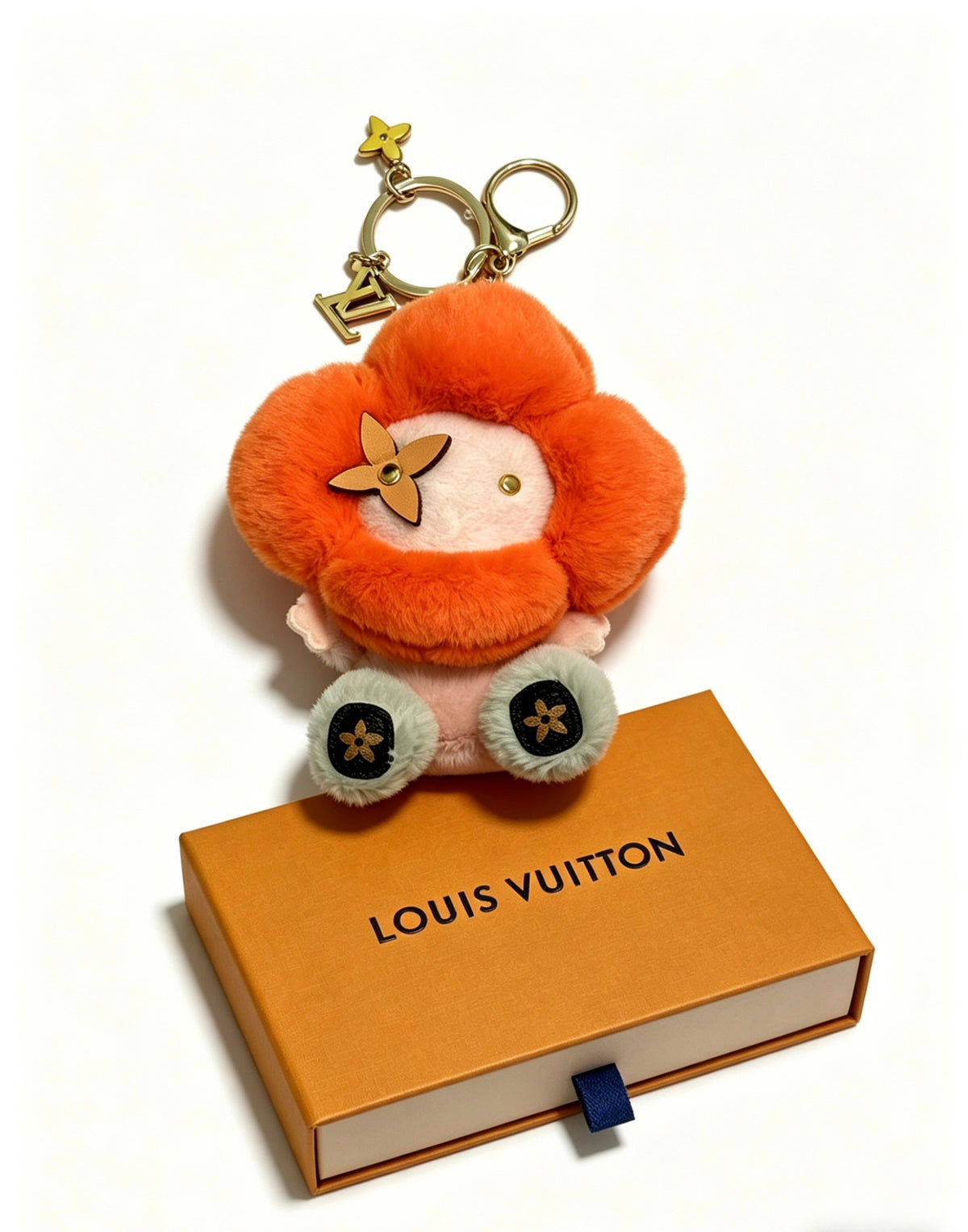 Louis Vuitton Orange Flower Plush Character Bag Charm - album image 3