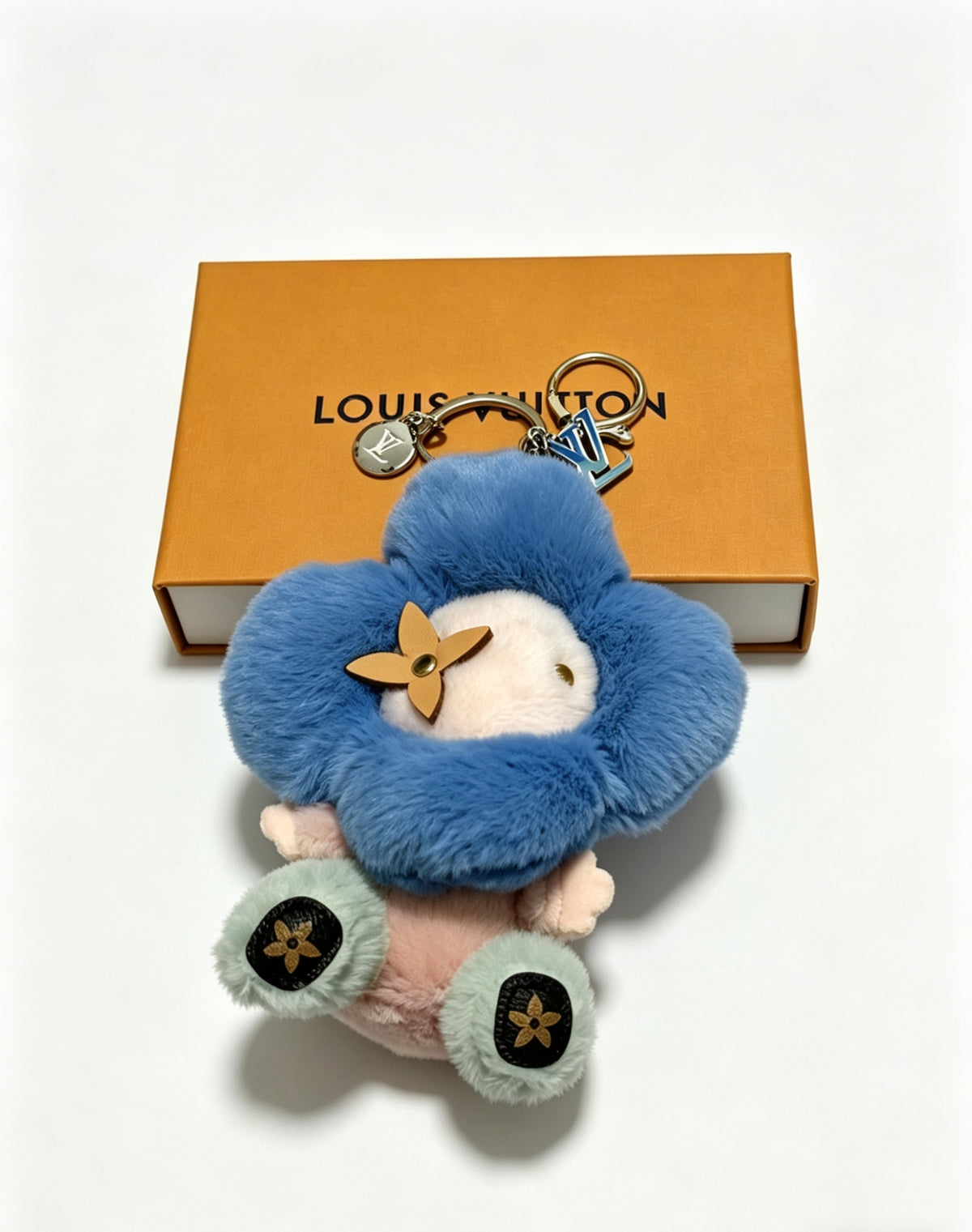 Louis Vuitton Blue Flower Plush Character Bag Charm - album image 3