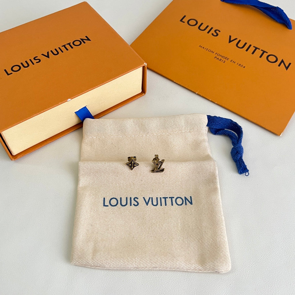 Louis Vuitton Dark Monogram Flower Stud Earrings - album image 1
