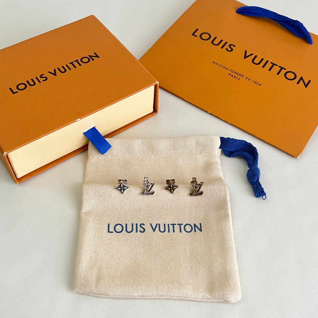 Louis Vuitton Dark Monogram Flower Stud Earrings - album image 3