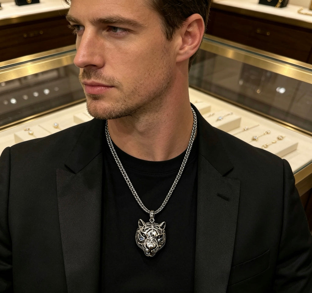 Gucci Anger Forest Interlocking G Antique Silver-Tone Silver-Tone Antiqued Chain Necklace - album image 6
