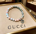 Gucci Anger Forest Interlocking G Patterned Stone Snake Crystal Accent Antiqued Bracelet - album image 1
