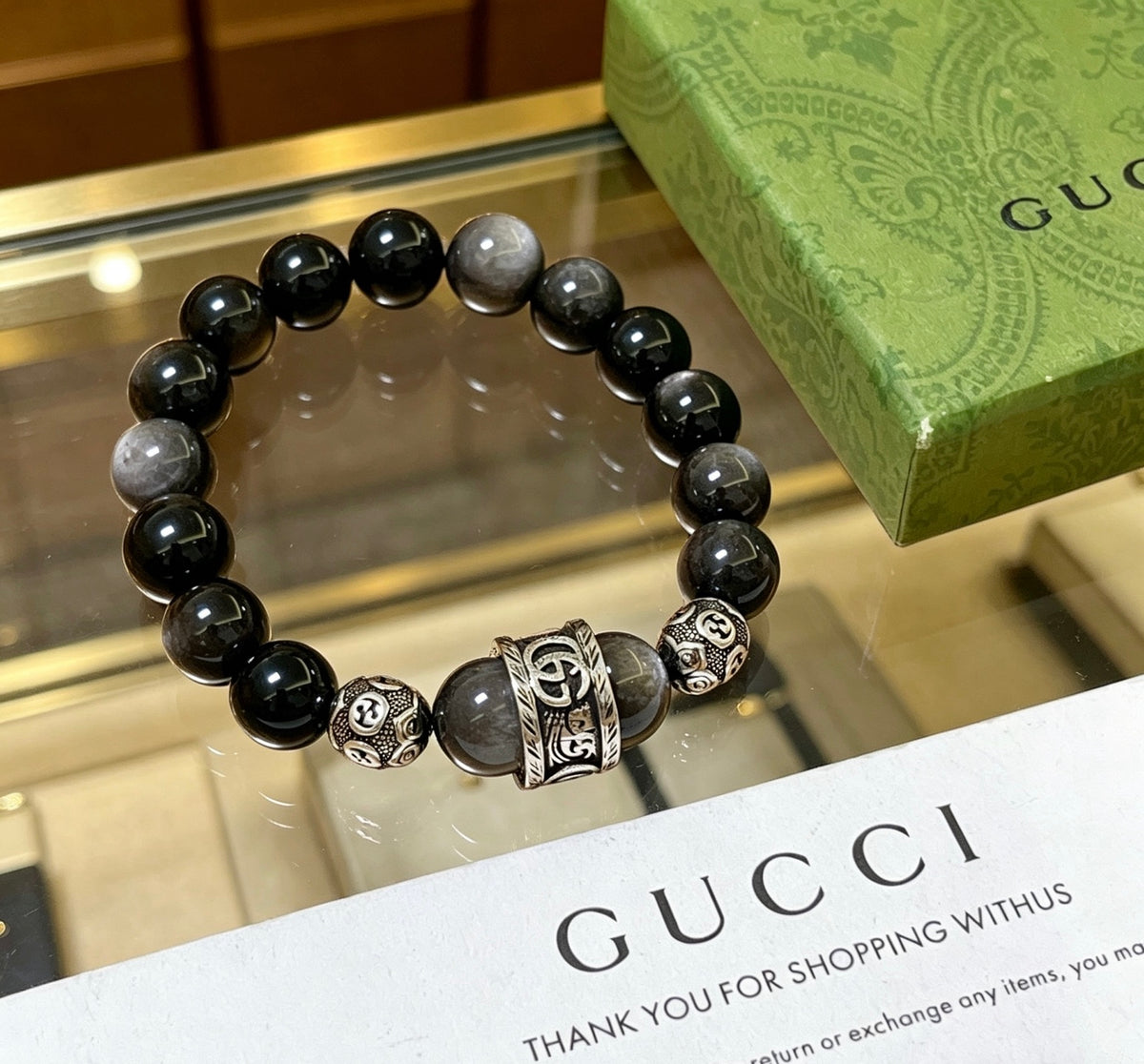 Gucci Stone Bead Antiqued Bracelet - album image 1