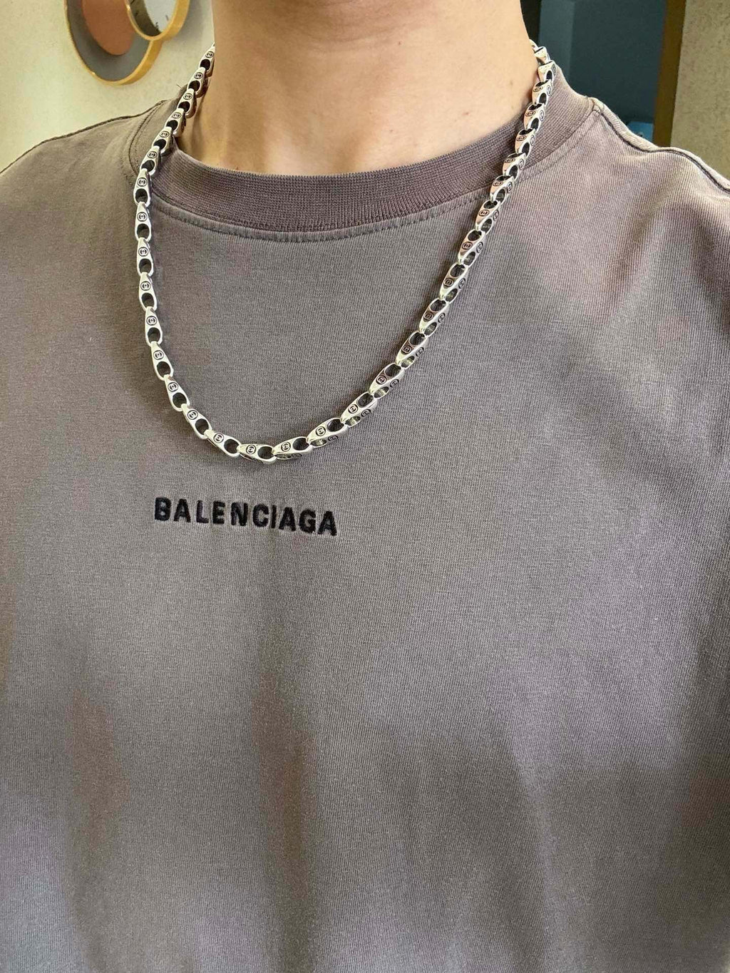 Gucci Anger Forest Interlocking G Antique Silver-Tone Silver-Tone Antiqued Chain Necklace - album image 7