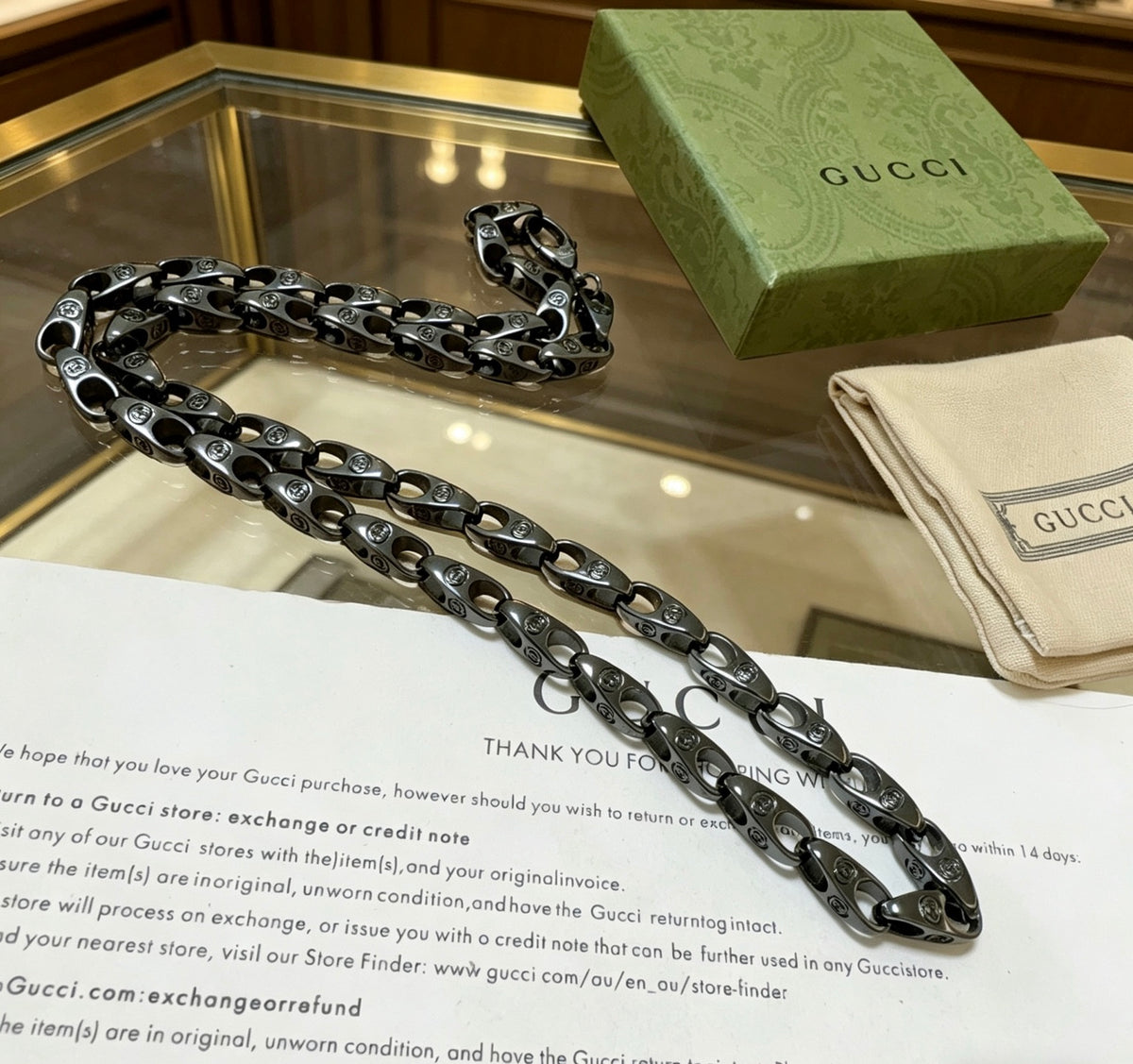 Gucci Anger Forest Antiqued Chain Necklace - album image 7