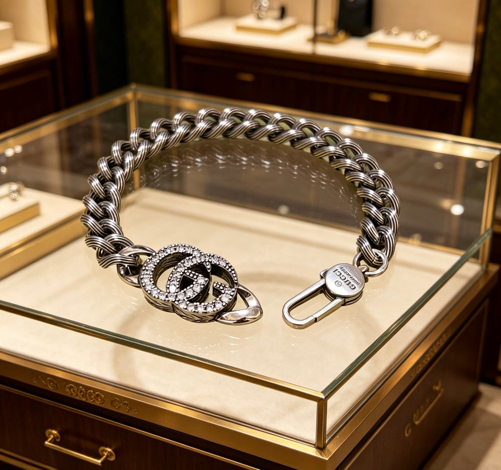 Gucci Silver-Tone GG Double Band Open Bangle - album image 6