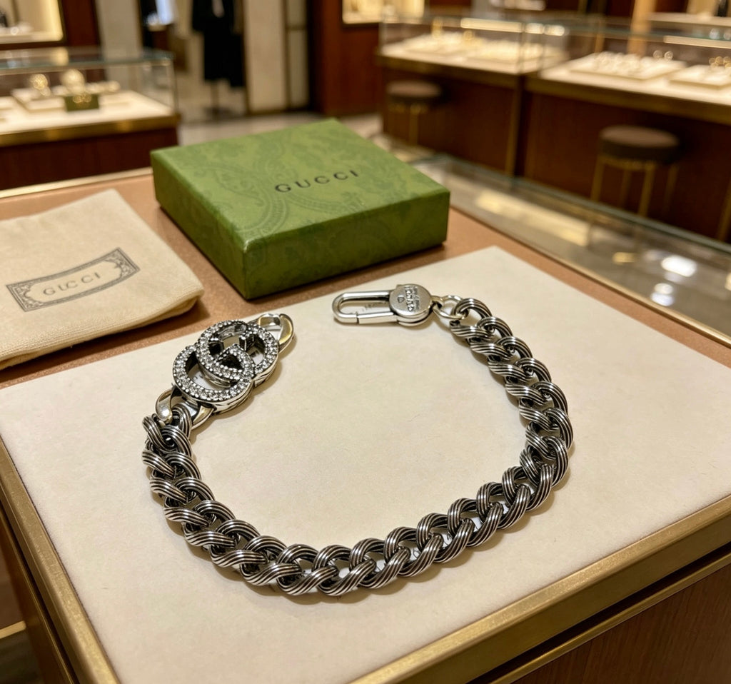 Gucci Silver-Tone GG Double Band Open Bangle - album image 8