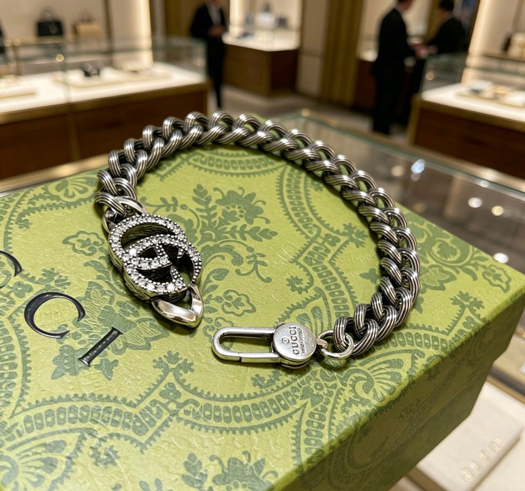 Gucci Silver-Tone GG Double Band Open Bangle - album image 9