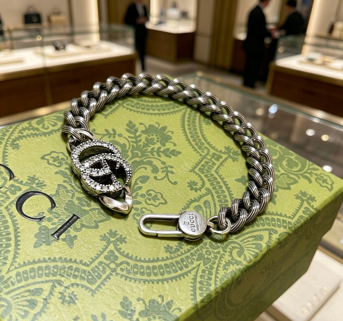 Gucci Silver-Tone GG Double Band Open Bangle - album image 9