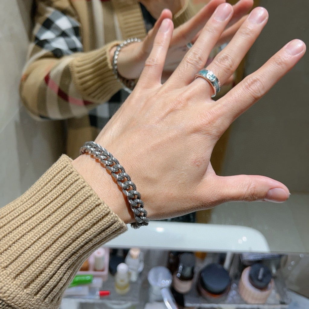 Gucci Silver-Tone GG Double Band Open Bangle - album image 4