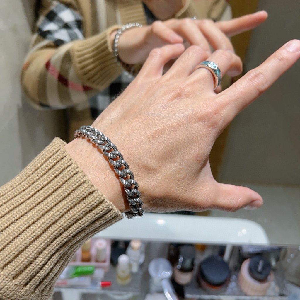 Gucci Silver-Tone GG Double Band Open Bangle - album image 7