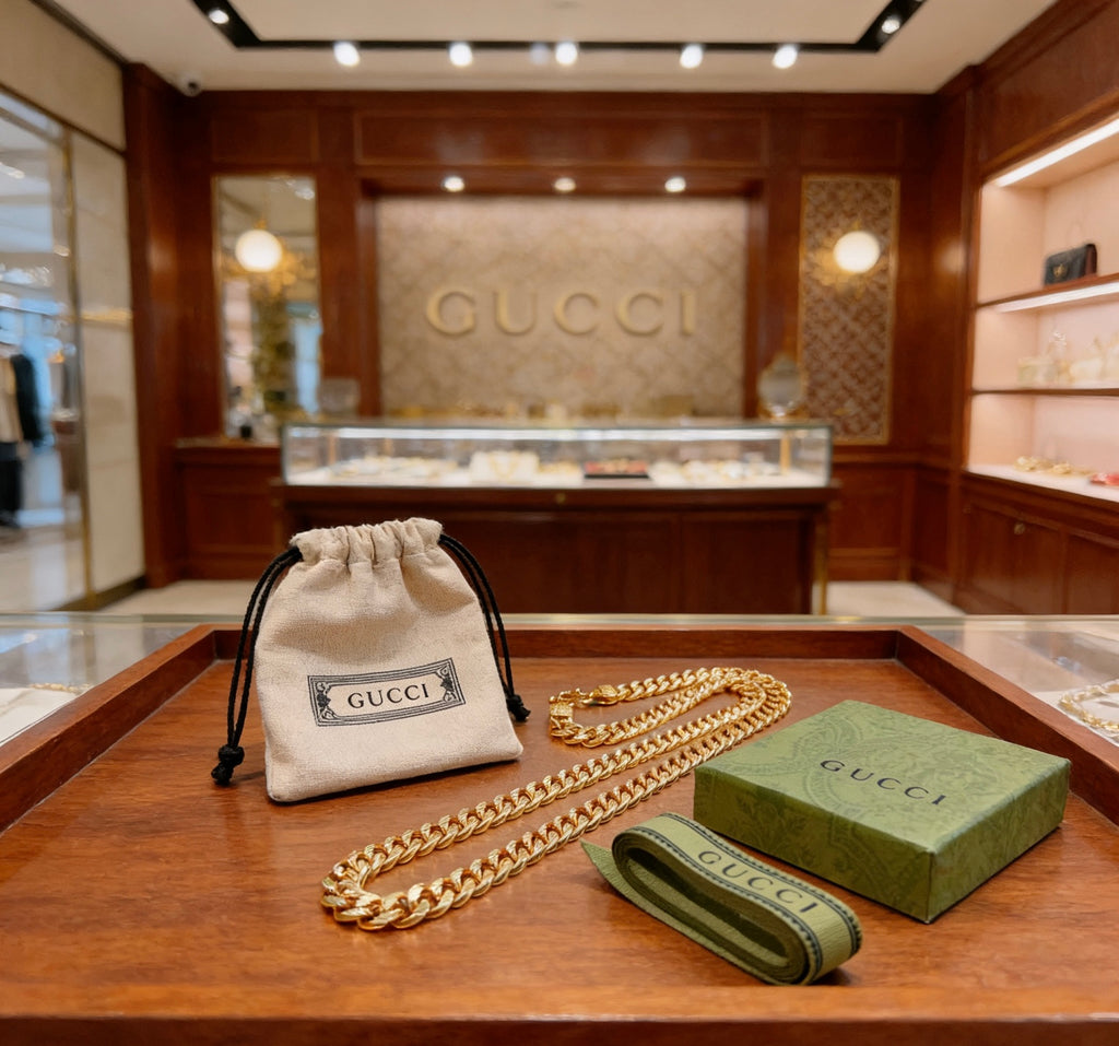 Gucci Anger Forest Interlocking G Antiqued Chain Necklace - album image 9