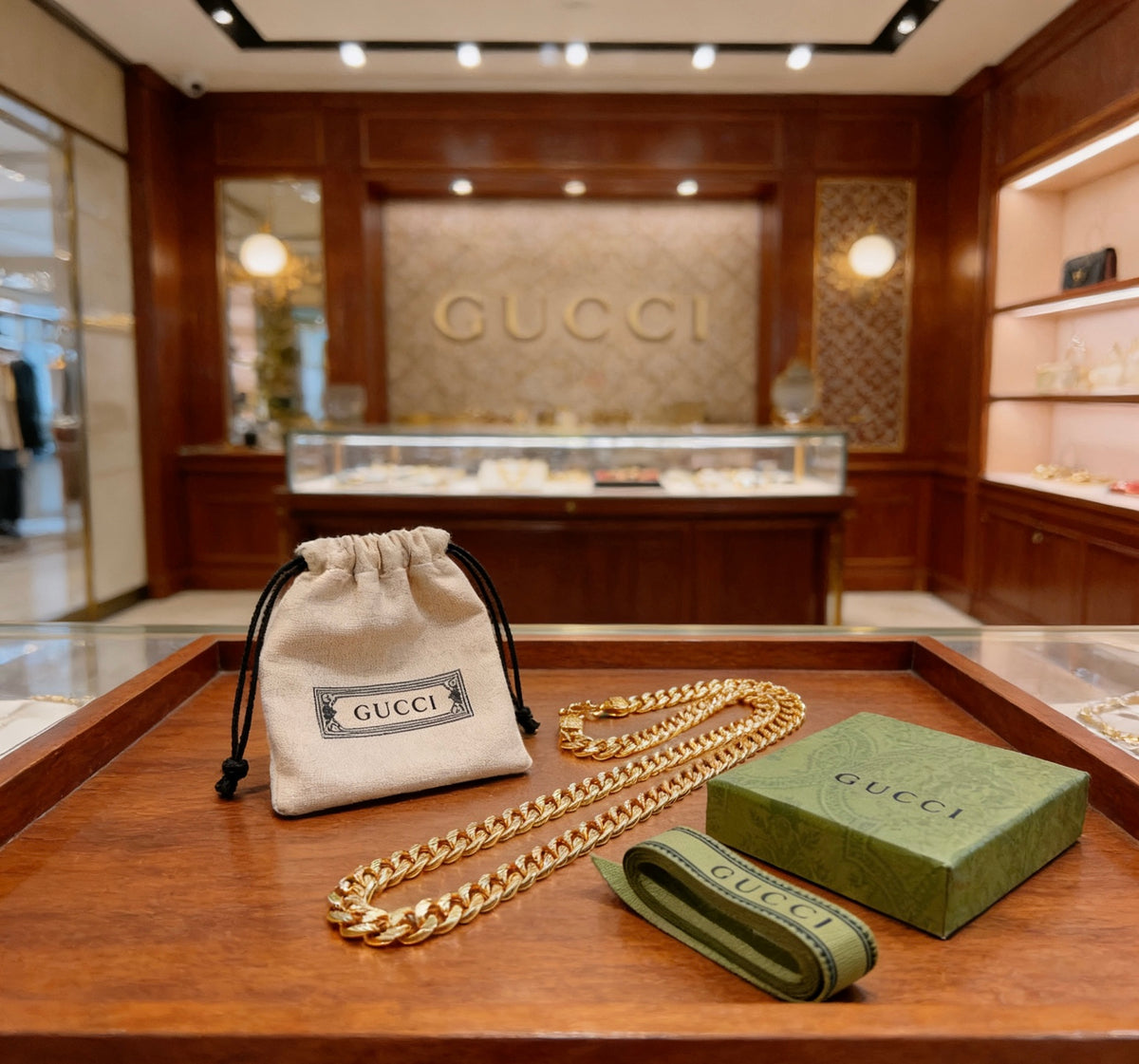 Gucci Anger Forest Interlocking G Antiqued Chain Necklace - album image 9