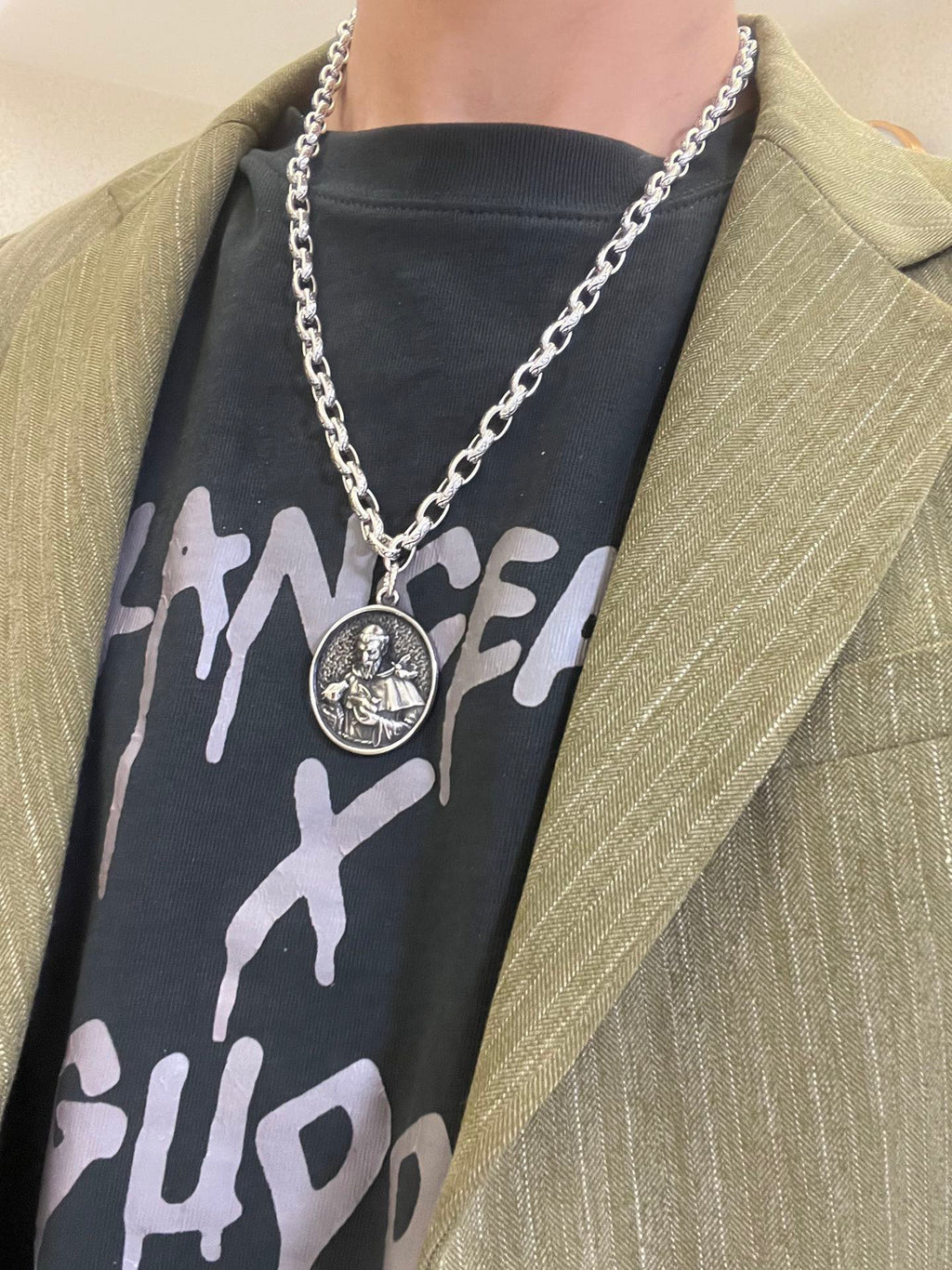 Gucci Anger Forest Interlocking G Antiqued Chain Necklace - album image 7