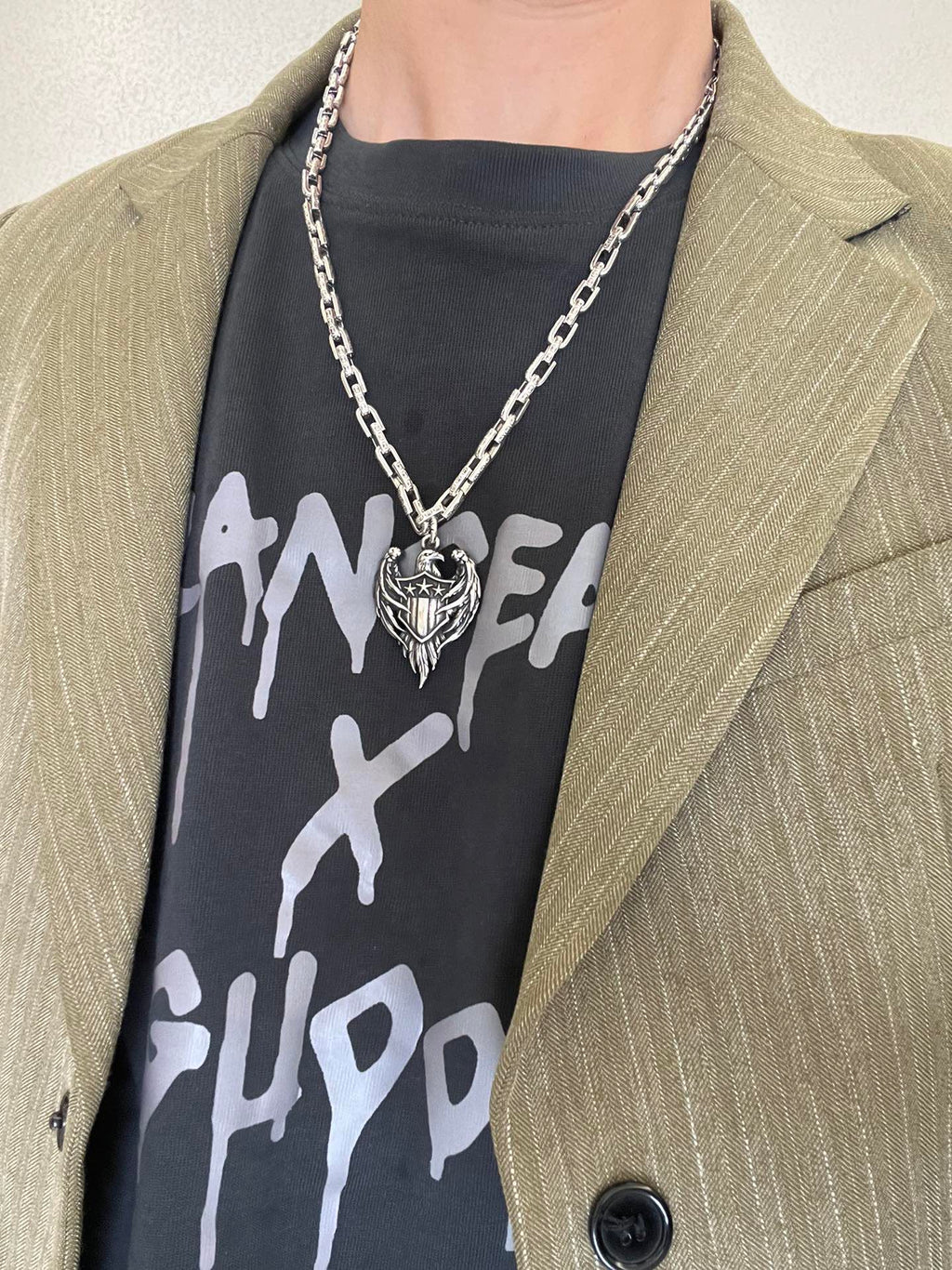 Gucci Anger Forest Interlocking G Antiqued Chain Necklace - album image 4