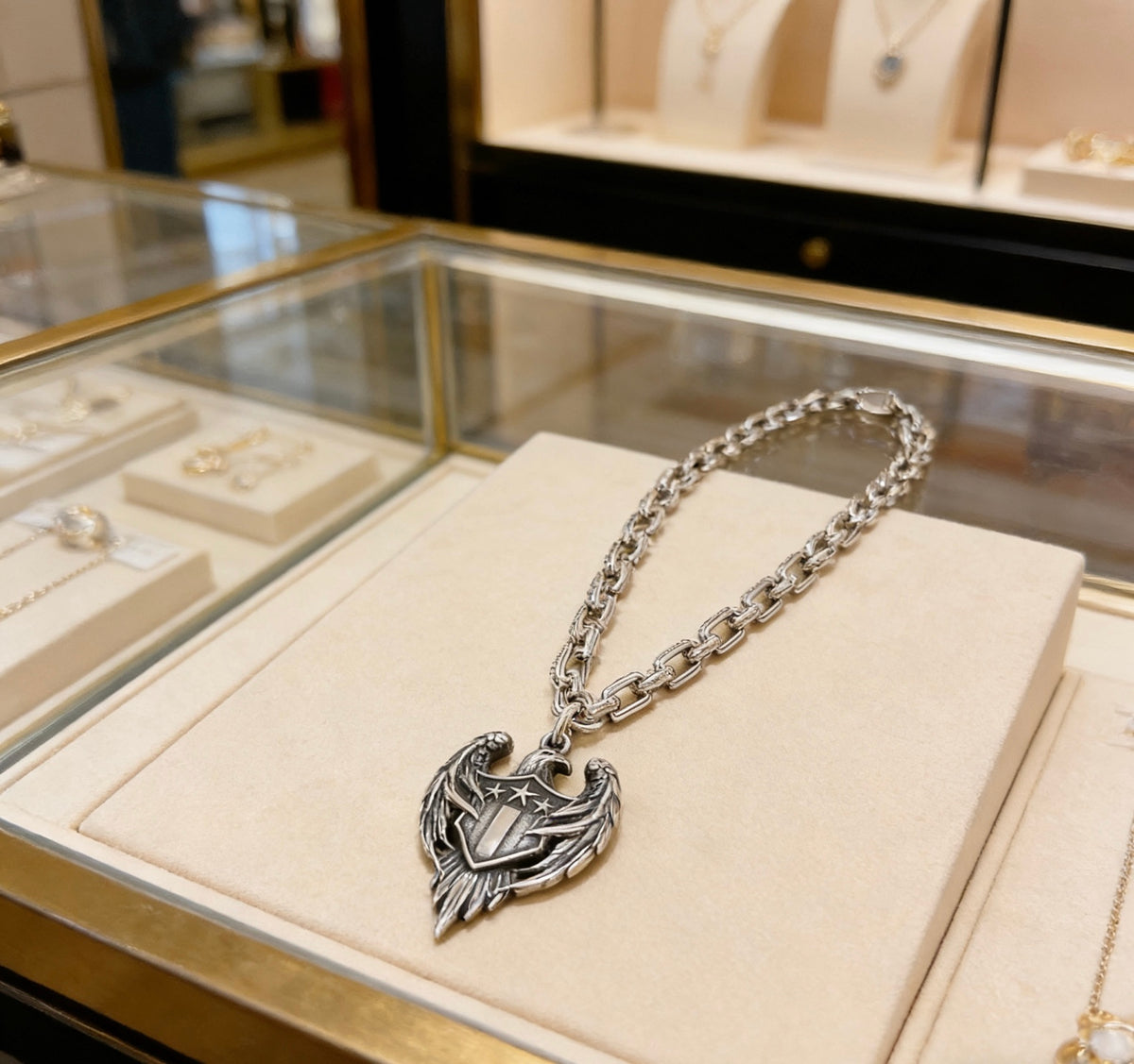 Gucci Anger Forest Interlocking G Antiqued Chain Necklace - album image 2
