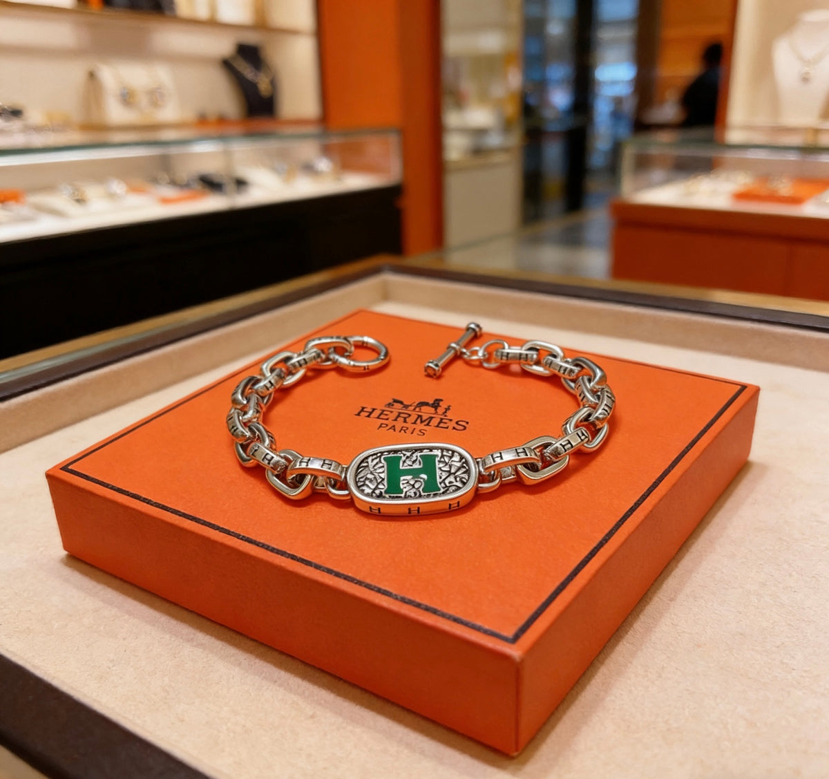 Hermès Silver-Tone Large Anchor-Link Bracelet - album image 2