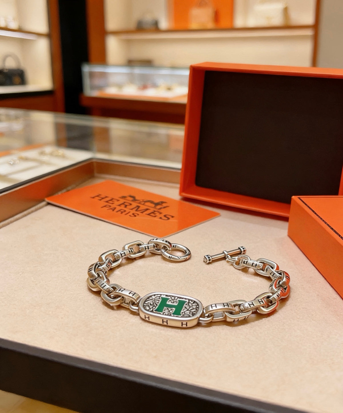 Hermès Silver-Tone Large Anchor-Link Bracelet - album image 8