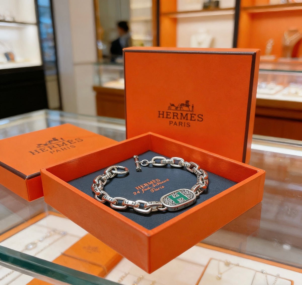 Hermès Silver-Tone Large Anchor-Link Bracelet - album image 9