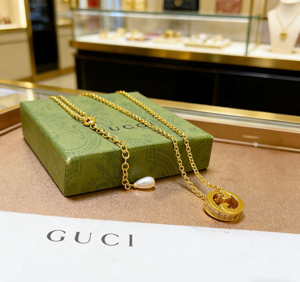 Gucci Anger Forest Interlocking G Antiqued Chain Necklace - album image 7