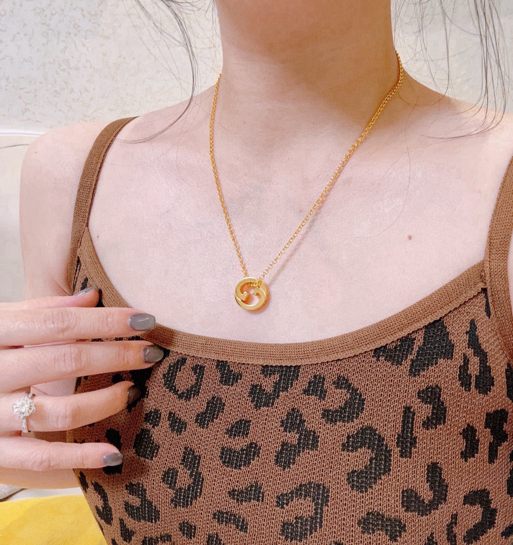 Gucci Anger Forest Interlocking G Antiqued Chain Necklace - album image 3
