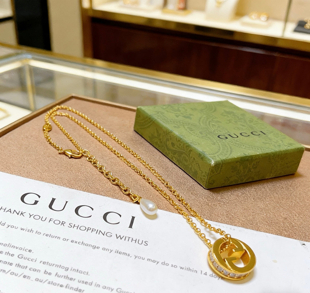 Gucci Anger Forest Interlocking G Antiqued Chain Necklace - album image 8