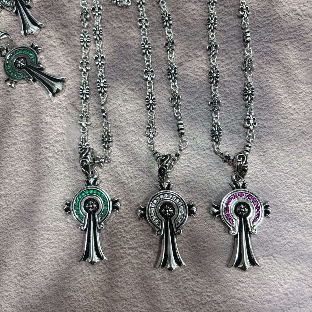 Chrome Hearts Colored Accent Fleur Pendant Necklace - album image 1