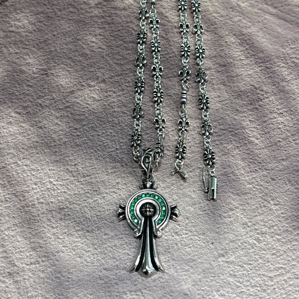 Chrome Hearts Colored Accent Fleur Pendant Necklace - album image 2