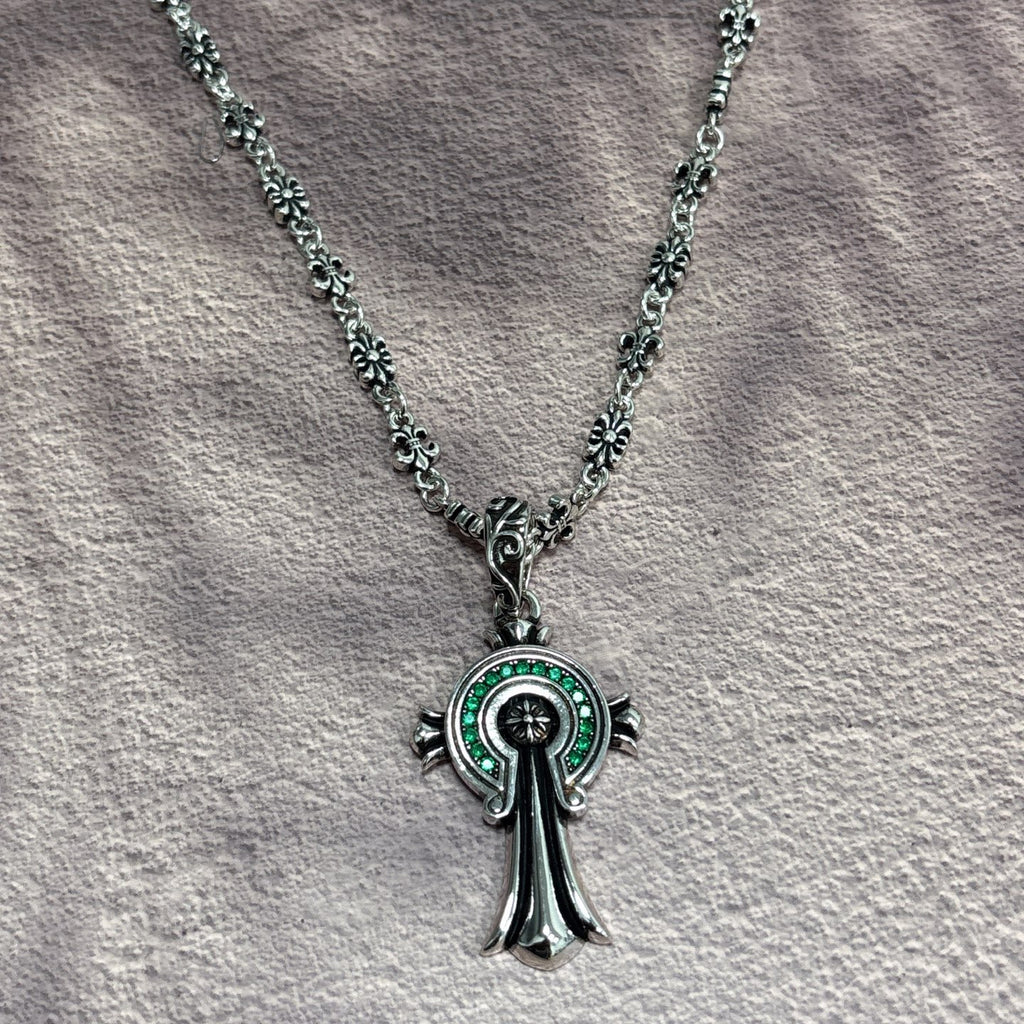 Chrome Hearts Colored Accent Fleur Pendant Necklace - album image 5