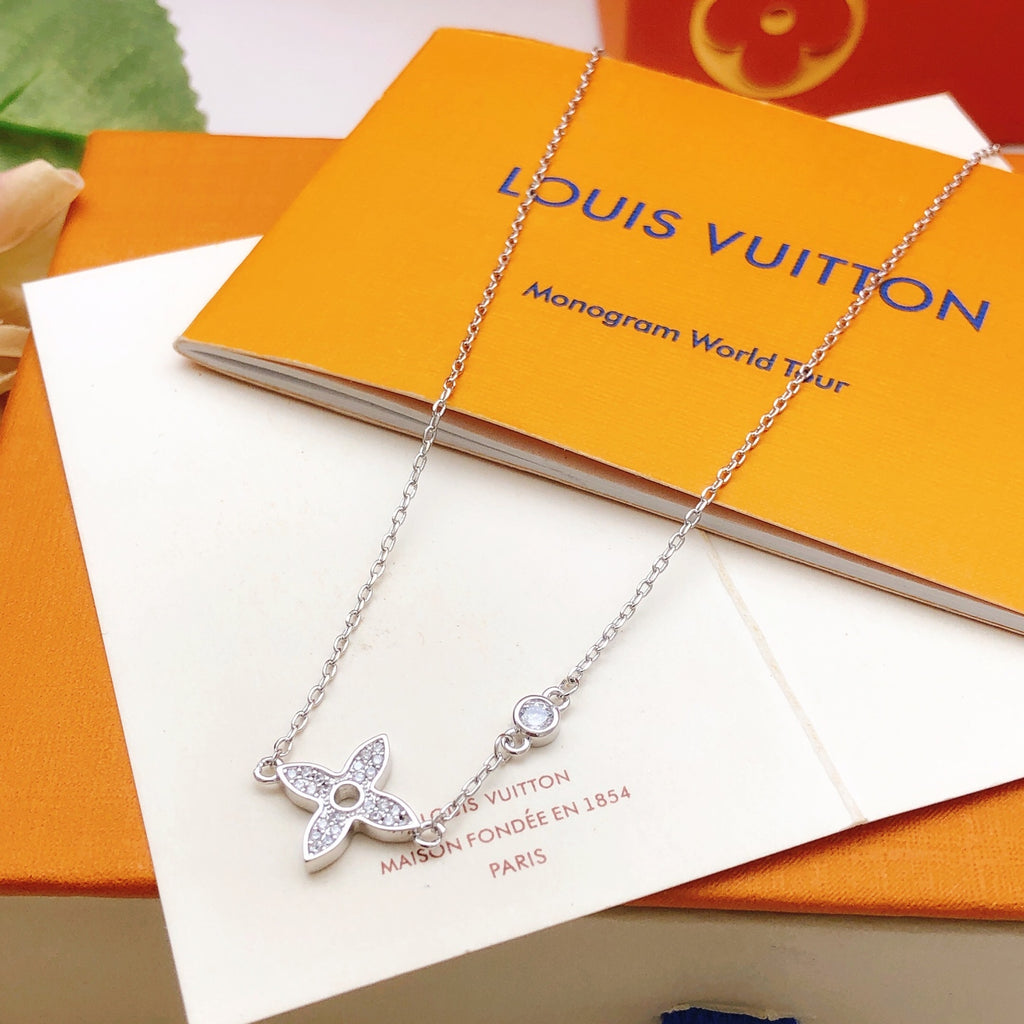 Louis Vuitton Silver-Tone Flower Necklace - album image 1