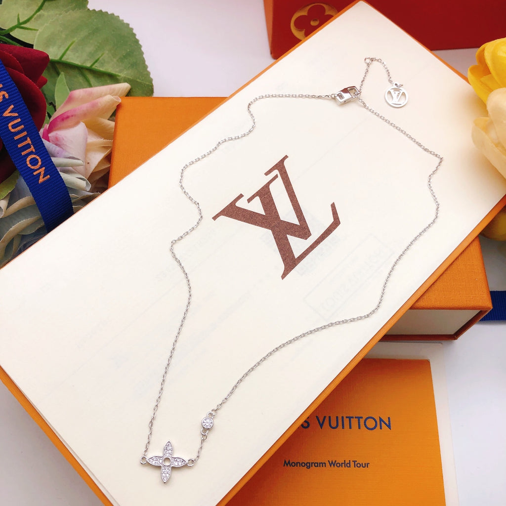 Louis Vuitton Silver-Tone Flower Necklace - album image 6