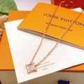 Louis Vuitton Rose Gold-Tone Monogram Diamond-Shape Necklace - album image 1