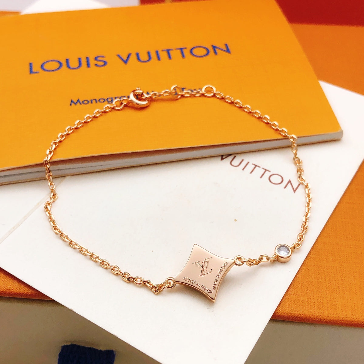 Louis Vuitton Rose Gold-Tone Blue Mother-of-Pearl Bracelet - album image 3