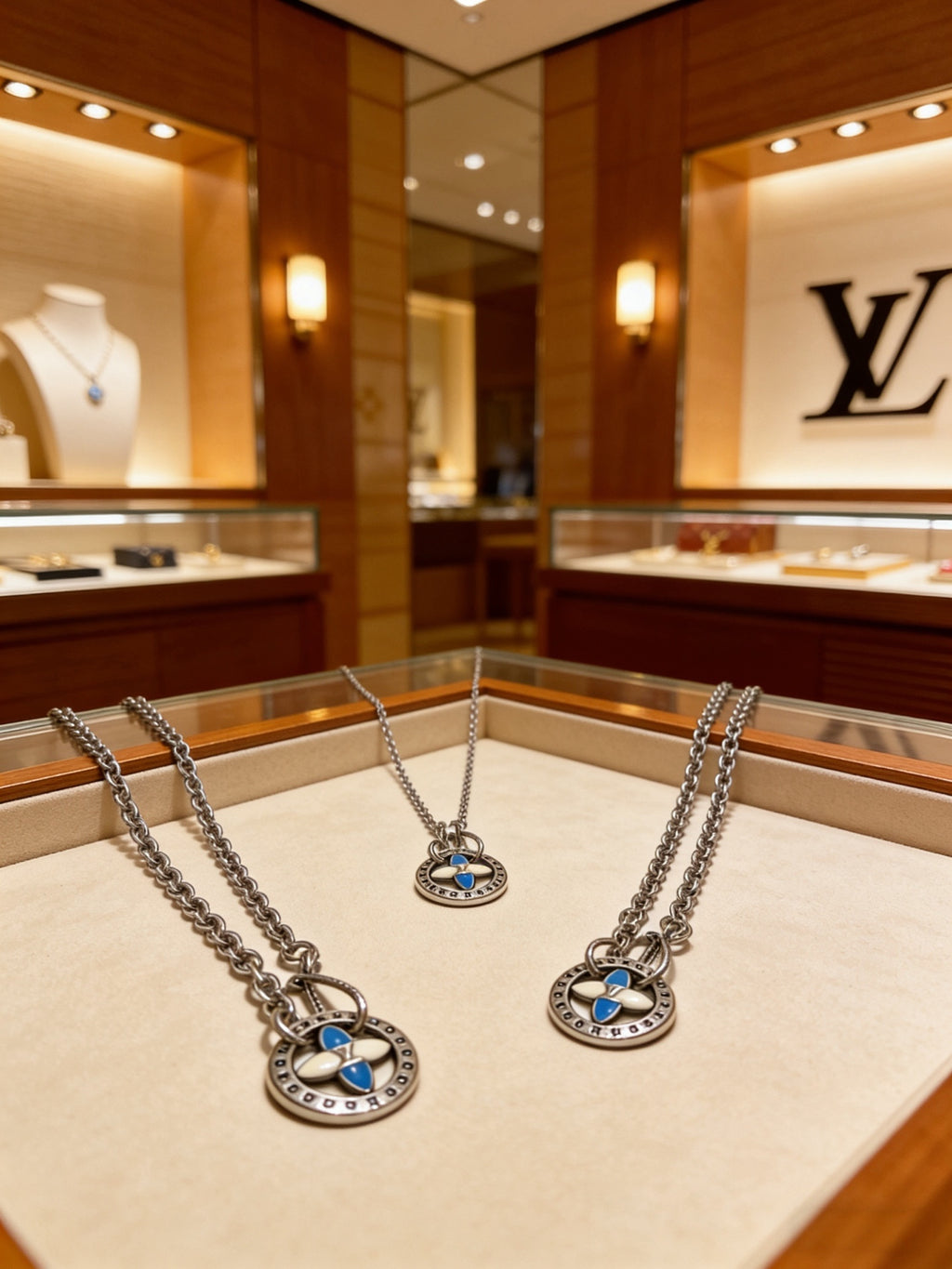Louis Vuitton Silver-Tone Antiqued Chain Necklace - album image 9