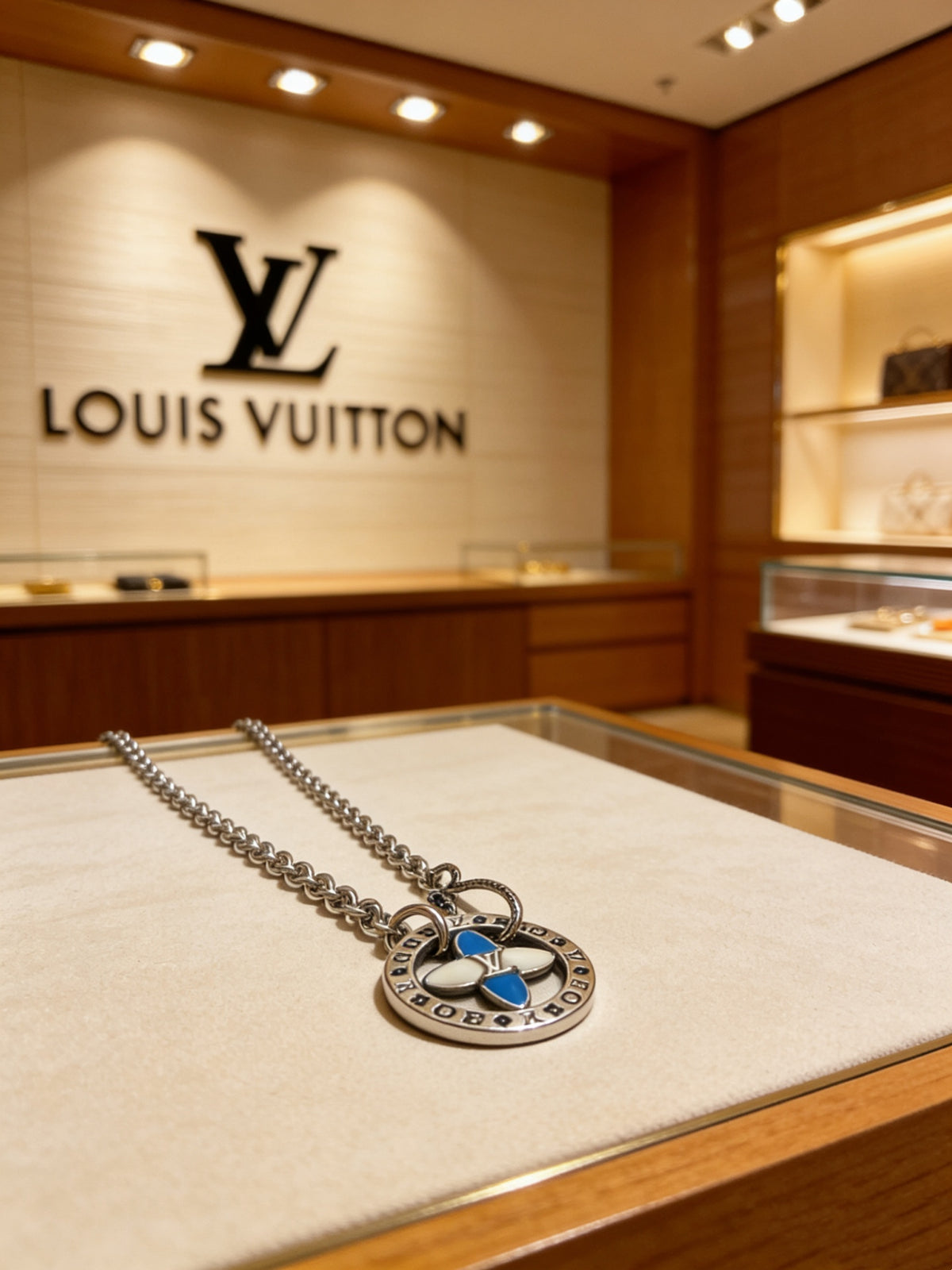 Louis Vuitton Silver-Tone Antiqued Chain Necklace - album image 7