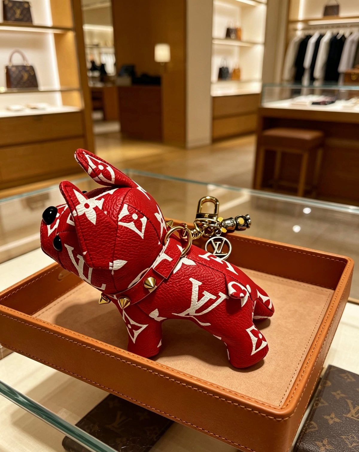 Louis Vuitton Red Monogram Animal Keychain - album image 6