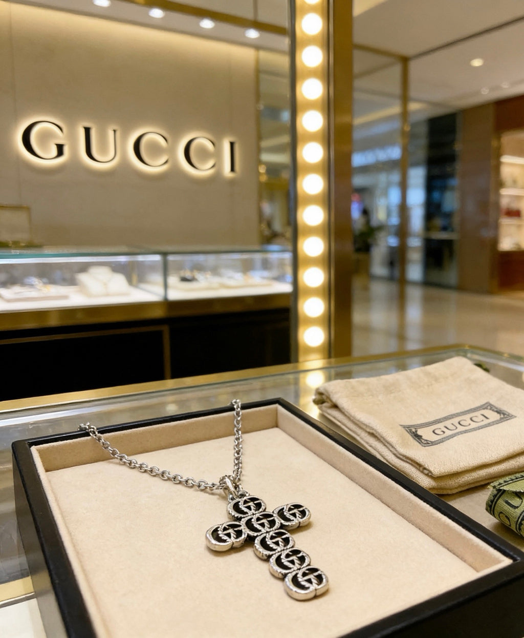 Gucci Anger Forest Interlocking G Antiqued Chain Necklace - album image 5