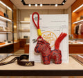 Hermès Red Leather Horse Bag Charm - album image 1
