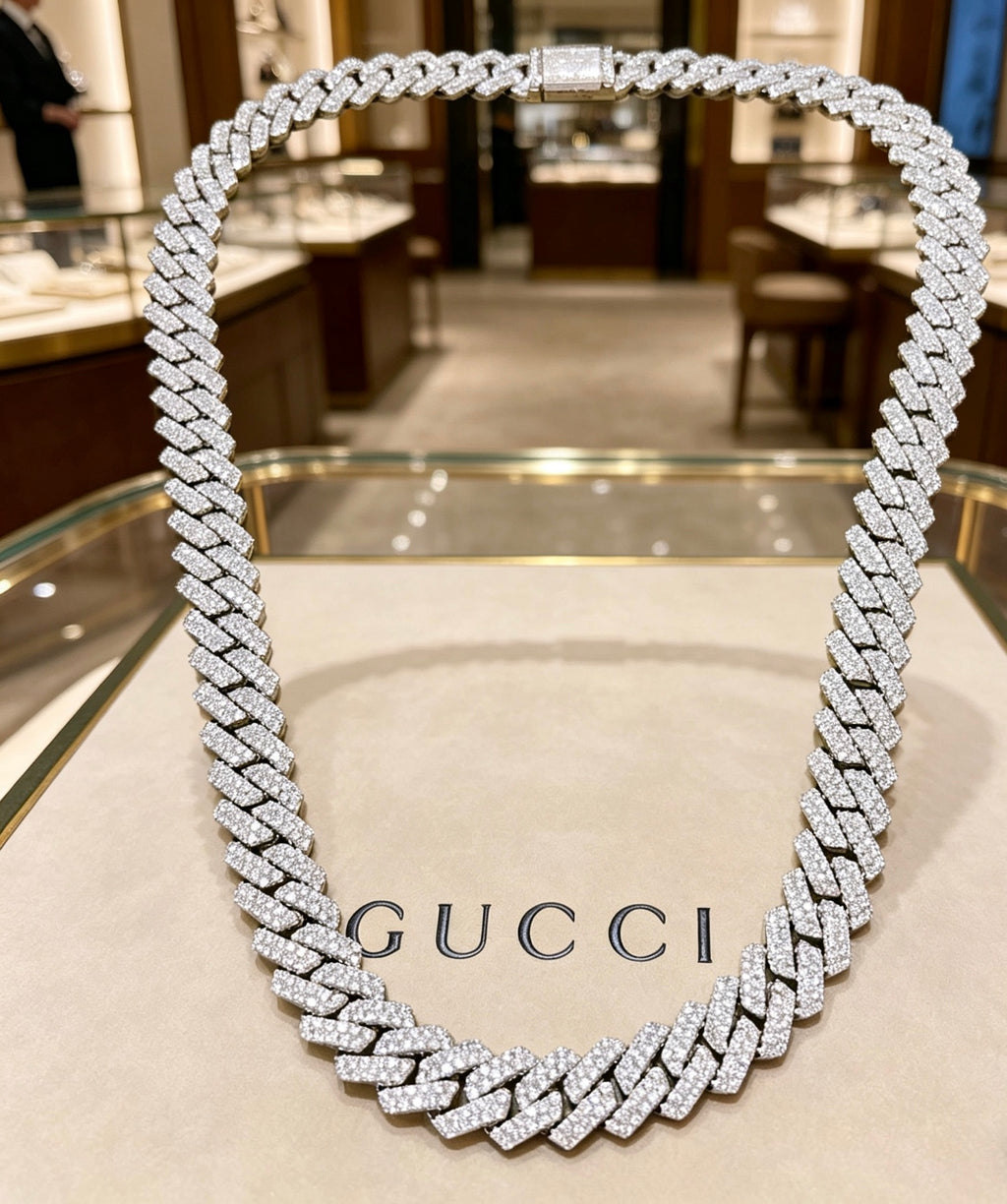 Gucci Anger Forest Interlocking G Crystal Accent Chain Necklace - album image 1