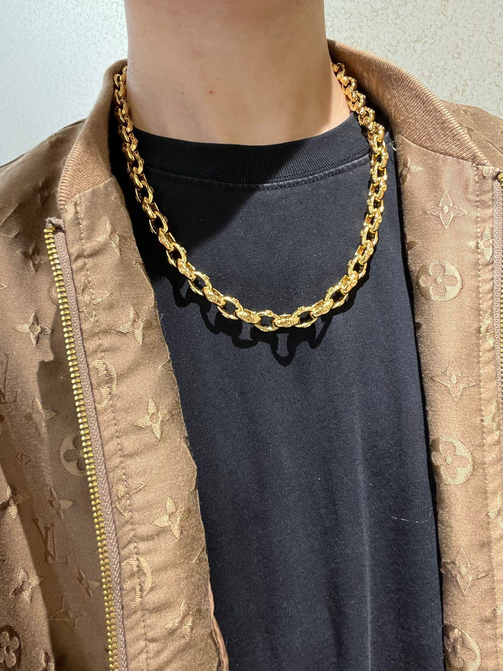 Gucci Anger Forest Interlocking G Antiqued Chain Necklace - album image 3