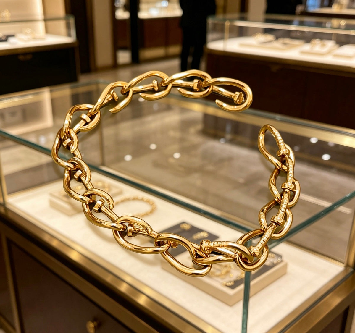 Gucci Gold-Tone Chunky Oval Link Bracelet - album image 7