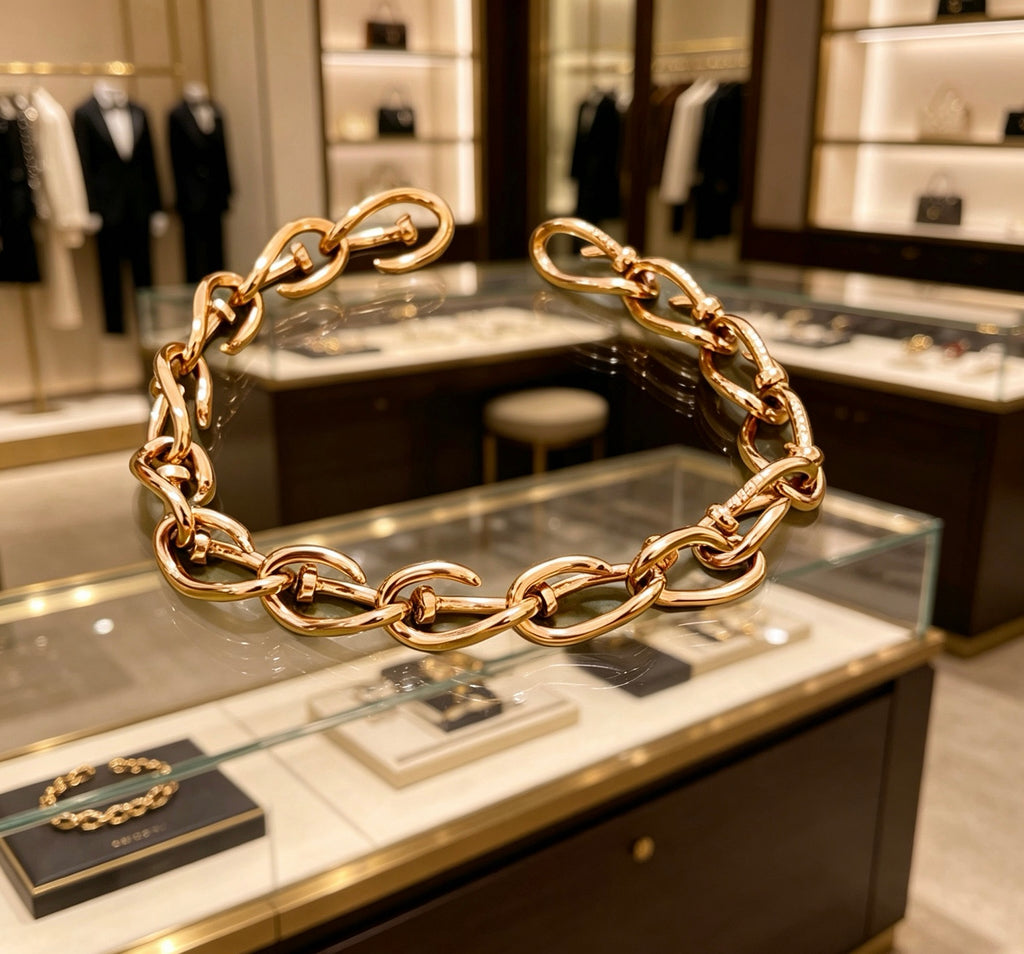 Gucci Gold-Tone Chunky Oval Link Bracelet - album image 9