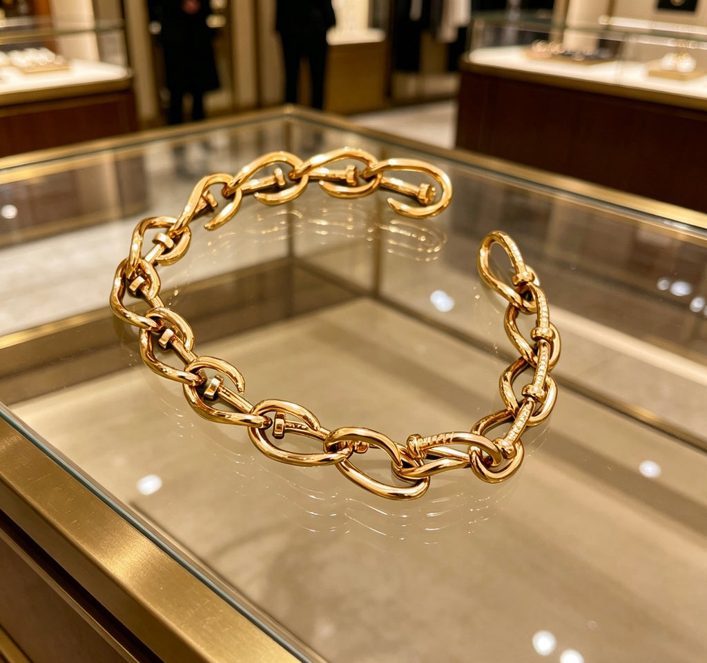 Gucci Gold-Tone Chunky Oval Link Bracelet - album image 2
