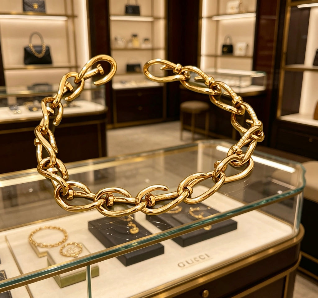 Gucci Gold-Tone Chunky Oval Link Bracelet - album image 5