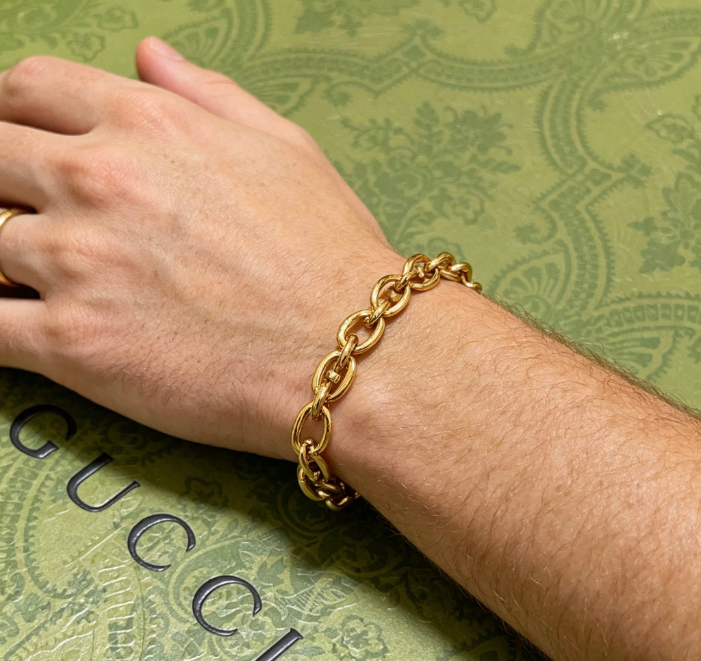 Gucci Gold-Tone Chunky Oval Link Bracelet - album image 3