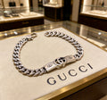 Gucci Silver-Tone Double G Cuban Link Bracelet - album image 1
